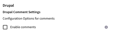 Drupal Comment Settings