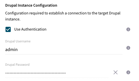 Drupal Instance Authentication Configuration
