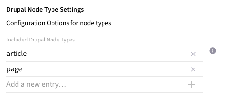 Drupal Node Type Settings