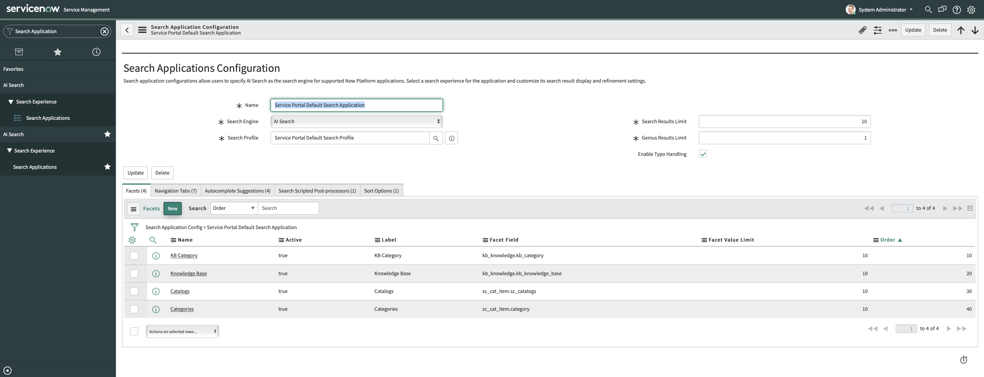 Default Search Application